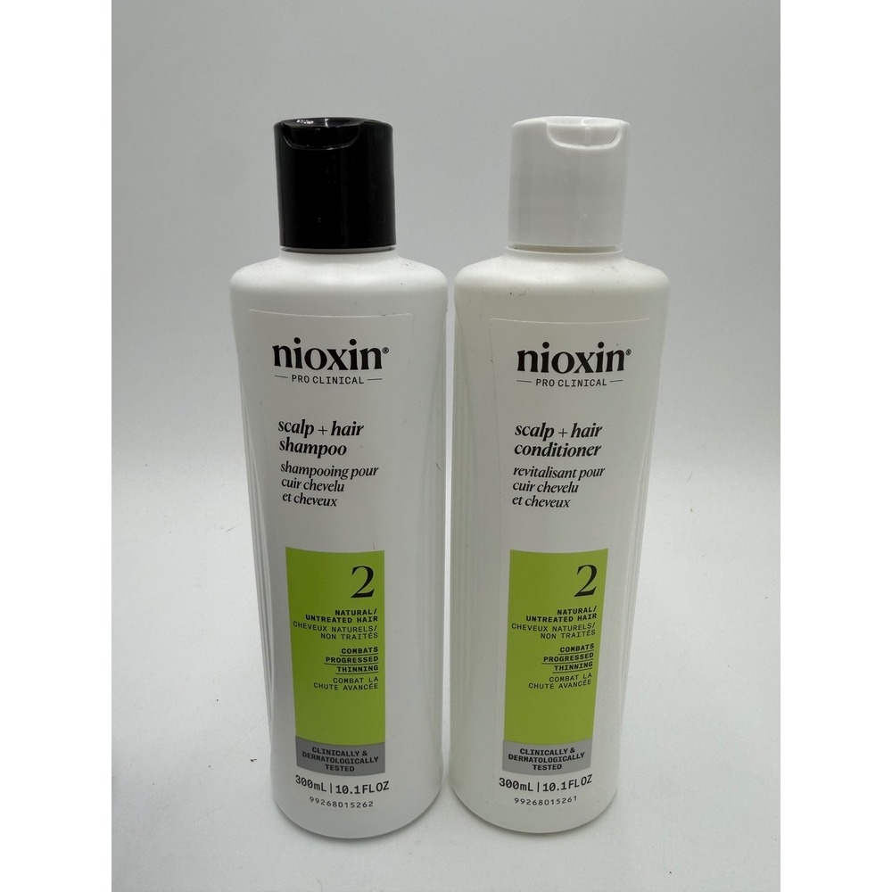 Nioxin System 2 Scalp Hair Shampoo & Conditioner Set 10.1oz Natural Thinning